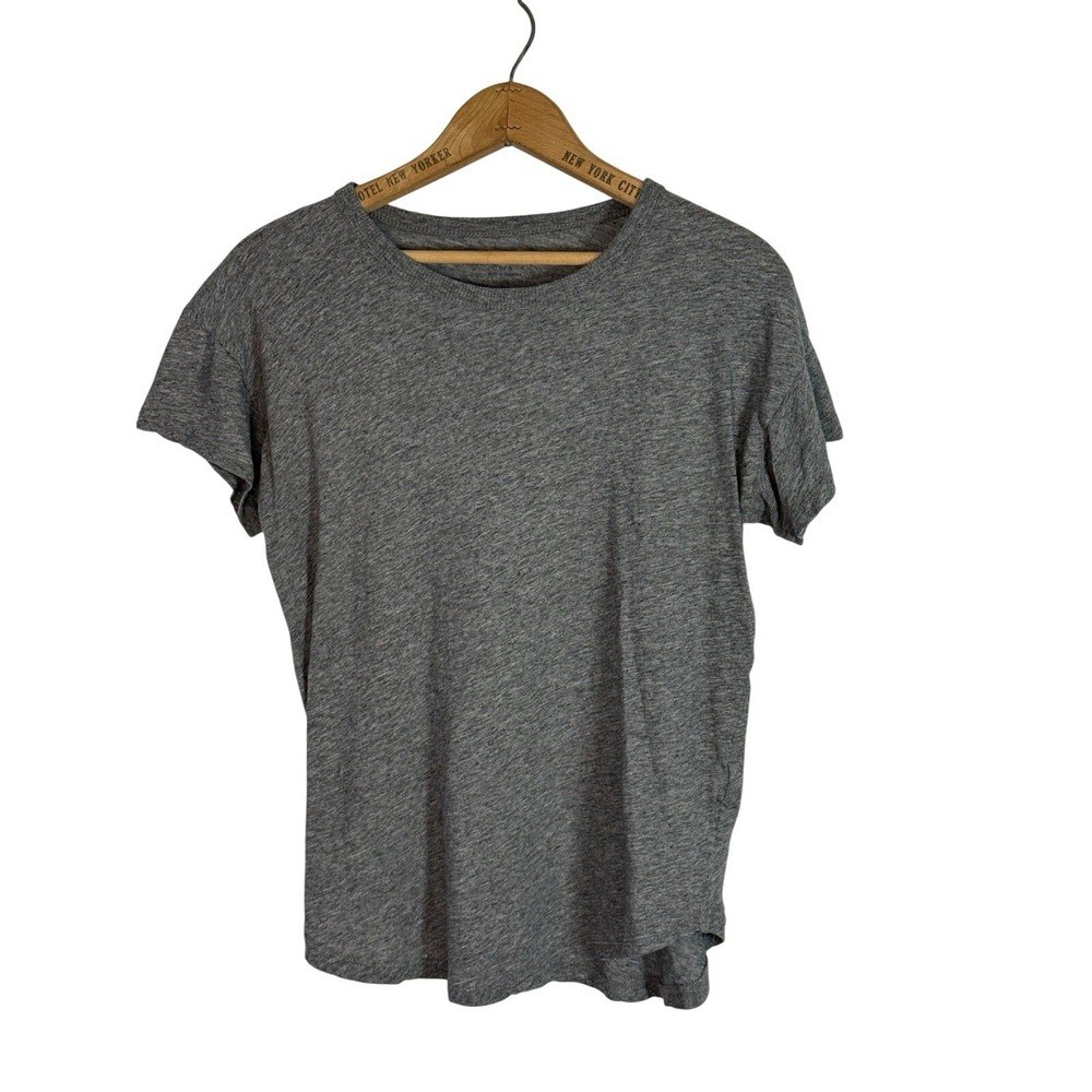 Madewell Shirt Top Blouse Pullover Round Neck Womens Small Gray Cotton